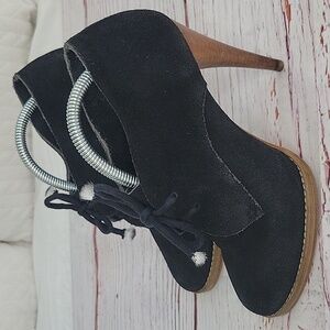 Balenciaga Black Suede Lace Up Shootie SIZE 40 or 9